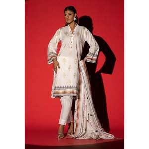 Traje de 3 Piezas para Mujer, Estampado en Bloques, Cambric, KJP-43018 - Product Image 2