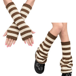 Modische Gerippte Strick-Arm- und Beinwärmer aus Wolle/Baumwolle für Damen, Kälteresistent, Komfortabel, Atmungsaktiv, Umweltfreundlich, Großpackung - Product Image 1