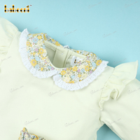 Ensemble 2 pièces Kansai, imprimé animal jaune, 100% coton, luxe, filles, certifié OEKO-TEX, non toxique, ignifuge, lavable