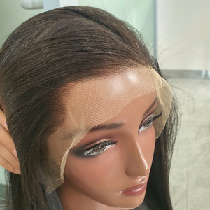 Perruque frontale en dentelle HD vietnamienne brute avec fermeture en dentelle suisse vierge cheveux humains droits pour femmes noires longue longueur - Product Image 2