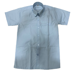 เสื้อเชิ้ตลำลองทรงสลิมฟิตสำหรับผู้ชายแขนสั้นย้อมสีเรียบๆสำหรับฤดูใบไม้ร่วง - Product Image 1