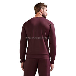 OEM ODM Custom Spandex Neckline Stretch Woven Long Sleeves Men's Doctor Hospital Uniform <b>Scrubs</b> Healthcare Medical Uniform - Product Image 5