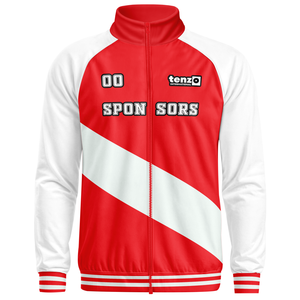 Veste de survêtement en polyester personnalisée avec logo par sublimation, fermeture éclair intégrale, nom et numéro de joueur personnalisés, OEM ODM - Product Image 6