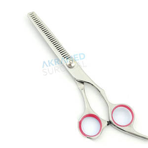 Professional High Quality Black Hair Cutting <b>Scissors</b> Stainless Steel Blade with Steel Handle Straight Beauty Tool for Salon Use - Product Image 5