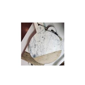 Tabla de cortar de madera de acacia de mármol de lujo, producto de gran tamaño, tabla de cortar con mango de nuevo diseño hecho a mano, duradero - Product Image 5