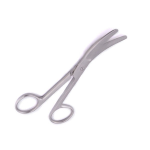 Ciseaux d'opération de chirurgie courbés motif délicat émoussé émoussé 150 mm 6 pouces ciseaux de coupe d'allaitement en acier allemand - Product Image 2