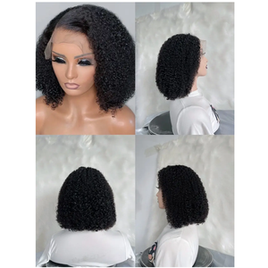 วิกผมหยิกสั้นสุดหรูสำหรับผู้หญิงใสสำหรับลูกไม้ด้านหน้าผมหยิก250% หนาแน่นแบบเจอร์รี่ผมหยิกแบบม้วน - Product Image 2