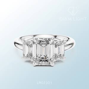 Anillo Exclusivo con Racimo de Esmeraldas, Claridad VS+, Color F, Certificado IGI, Hecho a Medida, Joyería Fina, Pieza Artesanal - Product Image 1