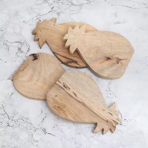 Ensemble de sous-verre en bois en forme d'ananas porte-boisson fait main élégant pour café thé vin Table Protection décor à la maison utilisation de l'Inde - Product Image 3