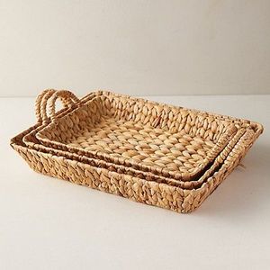 ถาดหวายไม้ไผ่ทำด้วยมือถาดหวายพร้อมหูหิ้วถาดตัดอาหารผนังสูงทำด้วยมืออเนกประสงค์ - Product Image 4