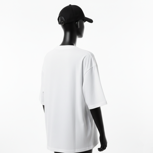 T-shirt ample pour femme en jersey de coton de haute qualité 200 GSM respirant couleur blanche coupe ample logo en strass T-shirt en coton pour femme - Product Image 5