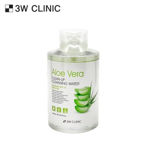 Agua Micelar Hidratante con Aloe Vera 3W Clinic 500ml, Limpiador Suave para Rostro, Desmaquillante, Ingredientes Herbales - Product Image 1