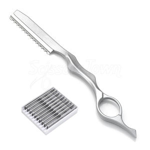 Rasoir de texture durable pour l'amincissement des cheveux avec lames remplaçables Outil de salon professionnel pour la superposition et le coiffage - Product Image 1