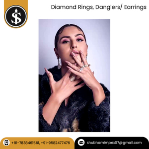 Anillos de diseño de diamantes de alta calidad, conjuntos de joyas de moda de oro blanco de 14kt, colgantes/pendientes disponibles en diferentes variedades - Product Image 4