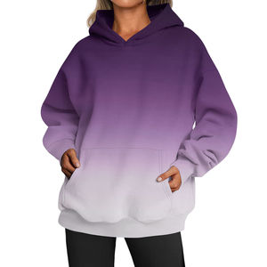 100% coton pré-trempage colorant dégradé lavé hommes sweats à capuche surdimensionné à capuche blanc unisexe - Product Image 1