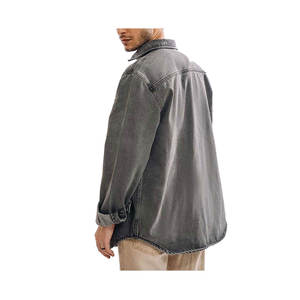 เสื้อยีนส์ระบายอากาศสำหรับผู้ชายเสื้อสตรีทแห้งเร็วพิมพ์โลโก้ตามสั่ง - Product Image 4