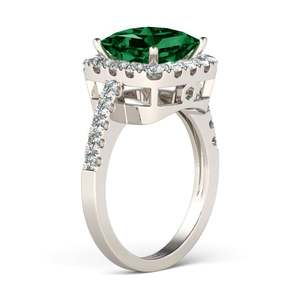 Jeulia Halo Princess Cut 18K Gold Plated <b>Sterling</b> <b>Silver</b> <b>Engagement</b> <b>Ring</b> - Product Image 3