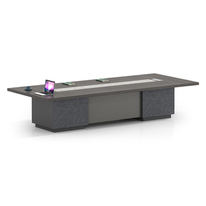 Modern minimalist boardroom table <b>Large</b> luxury executive <b>desk</b> Modular team workstation Aluminum legs conference table - Product Image 3