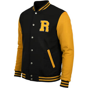 Custom Logo Printed <b>Men's</b> Long Sleeve College Baseball Letterman <b>Jackets</b> 100%Cotton College Baseball <b>Jacket</b> for <b>men</b> - Product Image 1