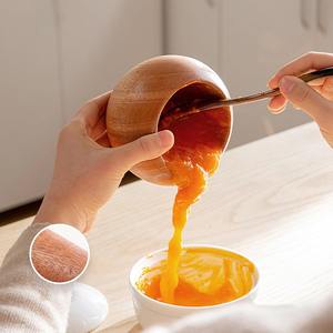 Bol de broyage en bois naturel pour mortier en bois massif d'ail et pilon à purée manuelle pour écraser les herbes et les épices - Product Image 3