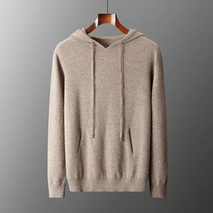 Personalizado de invierno sólido 100% algodón chándales impresión bordado en blanco ajuste regular de talla grande hombres sudaderas con capucha - Product Image 2