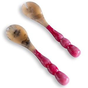Creative Design Saffron American Style Eco-Friendly Bubble Handle Salad <b>Server</b> Customized Resin Salad Spoon Kitchen Tools - Product Image 5