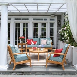 Chaise longue de jardin en bois de teck contemporain couleur naturelle meubles de salon pour la maison Villa hôtel parc atelier salon - Product Image 4