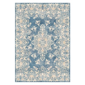 <b>RUGS</b> DEPOT LXDP-0001 Wholesale Grey <b>Silver</b> Traditional Medallion Digital Printed Machine Washable Chenille Area <b>Rug</b> Non Slip - Product Image 1