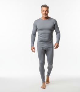 Traje Térmico Ultra Suave para Hombre, Color Gris, Tejido Elástico Cálido, Ajuste Suave, Capa Ligera para Invierno, Duradero, Cómodo para Uso Diario - Product Image 3