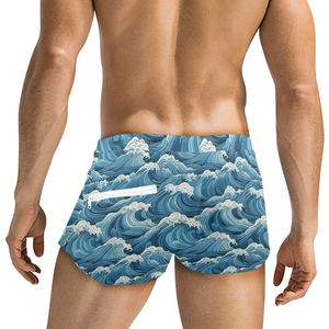 Best-seller Short de ville pour homme confortable, doux, respirant, tissu, sublimation, short à motif uni à bas prix - Product Image 5