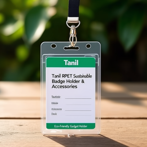 Porta Badge e Accessori Sostenibile in RPET Tanil, Supporto per Gadget Ecologico - Product Image 3
