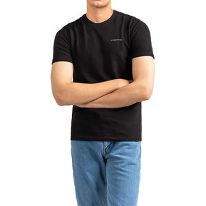 เสื้อยืดคอกลมสำหรับผู้ชายเสื้อยืดกีฬาคอกลมพิมพ์ลายเสื้อยืดโอเวอร์ไซส์ผ้าคอตตอน100% แบบเรียบขนาด US - Product Image 2