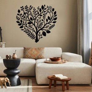 การตกแต่งผนังโลหะรูปหัวใจดอกไม้การตกแต่งผนังห้องนอนที่แสนสบายศิลปะผนังโลหะรูปต้นดอกไม้การตกแต่งสวนที่แสนสบายที่สวยงาม - Product Image 2
