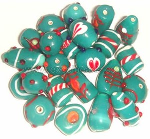 Venta al por mayor de cuentas de joyería de moda turquesa de Excel exporta fabricantes de la India de cristal de Murano y cuentas de vidrio - Product Image 4