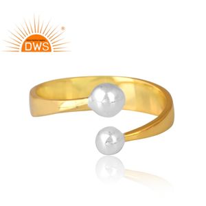 Nuevo diseño de tendencia, anillo chapado en oro de 18 quilates de latón, joyería de diseño personalizado para mujer, regalo para ella - Product Image 3