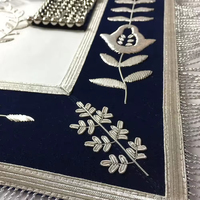 Maçonnique Regalia passé maître bleu Lodge tablier broderie à la main personnalisé par demande meilleure vente KIVOTECH haute qualité quatre saisons