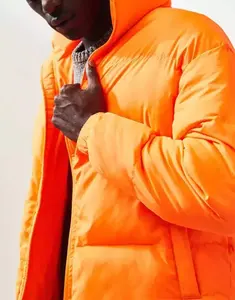 Veste matelassée à capuche élégante pour homme, toile respirante, séchage rapide, rembourrage doux, col montant, vestes décontractées d'automne - Product Image 6