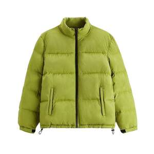 Blouson matelassé léger à capuche pour homme, le plus populaire, en toile, style streetwear décontracté, mélange polyester/coton, uni, manches longues - Product Image 1