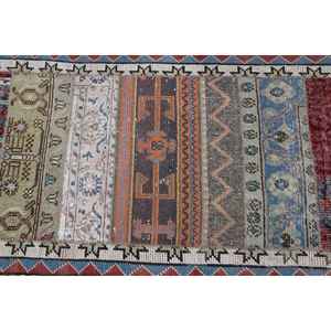 Turkish 2.5x9.4 ft Rug, Vintage <b>Runner</b> Rug, <b>Red</b> Animal Print Rug - Product Image 5