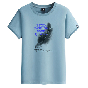 T-shirts d'entraînement pour hommes personnalisés, confortables, 100 % coton peigné, col rond, avec logo imprimé, écologiques et à séchage rapide - Product Image 4