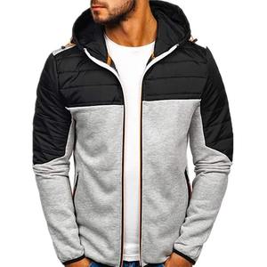 Sudaderas con capucha de forro polar con cremallera para hombre, personalizadas al por mayor, servicio OEM, mezcla de poliéster/algodón, teñido liso para invierno - Product Image 3
