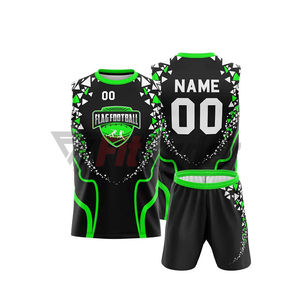 Venta al por mayor 100% poliéster sin mangas 7v7 uniforme XL tamaño personalizado equipo de fútbol americano nombre Logo talla grande opción OEM - Product Image 5