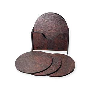 Sous-verres en bois de qualité supérieure, qualité d'exportation, style bohème fait main, écologiques, design personnalisé pour la décoration de la maison et des restaurants - Product Image 3