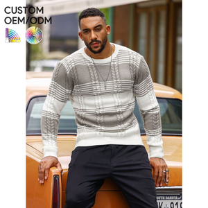 Suéter de Punto Transpirable de Secado Rápido para Hombre, Manga Larga, Soporte OEM ODM, Personalizable, Algodón Orgánico, Moda de Invierno - Product Image 1