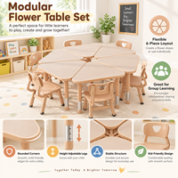 Ensembles de meubles en bois pour garderie Montessori pour maternelle, ensemble de table et de chaises variables pour la crèche et la salle de classe