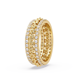Trendy Wedding Band <b>Rings</b> Flower Eternity Band <b>Ring</b> Round Cut Lab Grown Diamond Engagement &Anniversary <b>Rings</b> <b>Men</b> Women Jewelry - Product Image 2