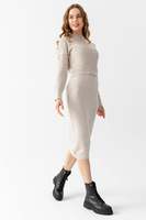Tricots spéciaux pour femmes deux pièces Style pull à manches longues sangle à l'intérieur de la robe coupe confortable bureau, costume de tricot quotidien