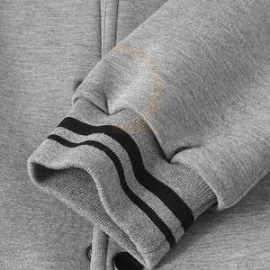 Chaqueta con letras para hombre de color sólido con cuello levantado, nuevo diseño, ropa de calle cálida para tela de lona de invierno con logotipo frontal - Product Image 6