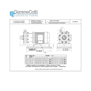 Pompe centrifughe senza tenuta modello ht2 31 PP con motore 4kw IEC 112 con pompe acqua flange - Product Image 4