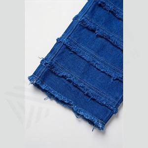 Jeans en denim pour hommes de haute qualité, style évasé, respirant, coupe ample, lavés pour la saison printanière, couleur personnalisée en gros - Product Image 6